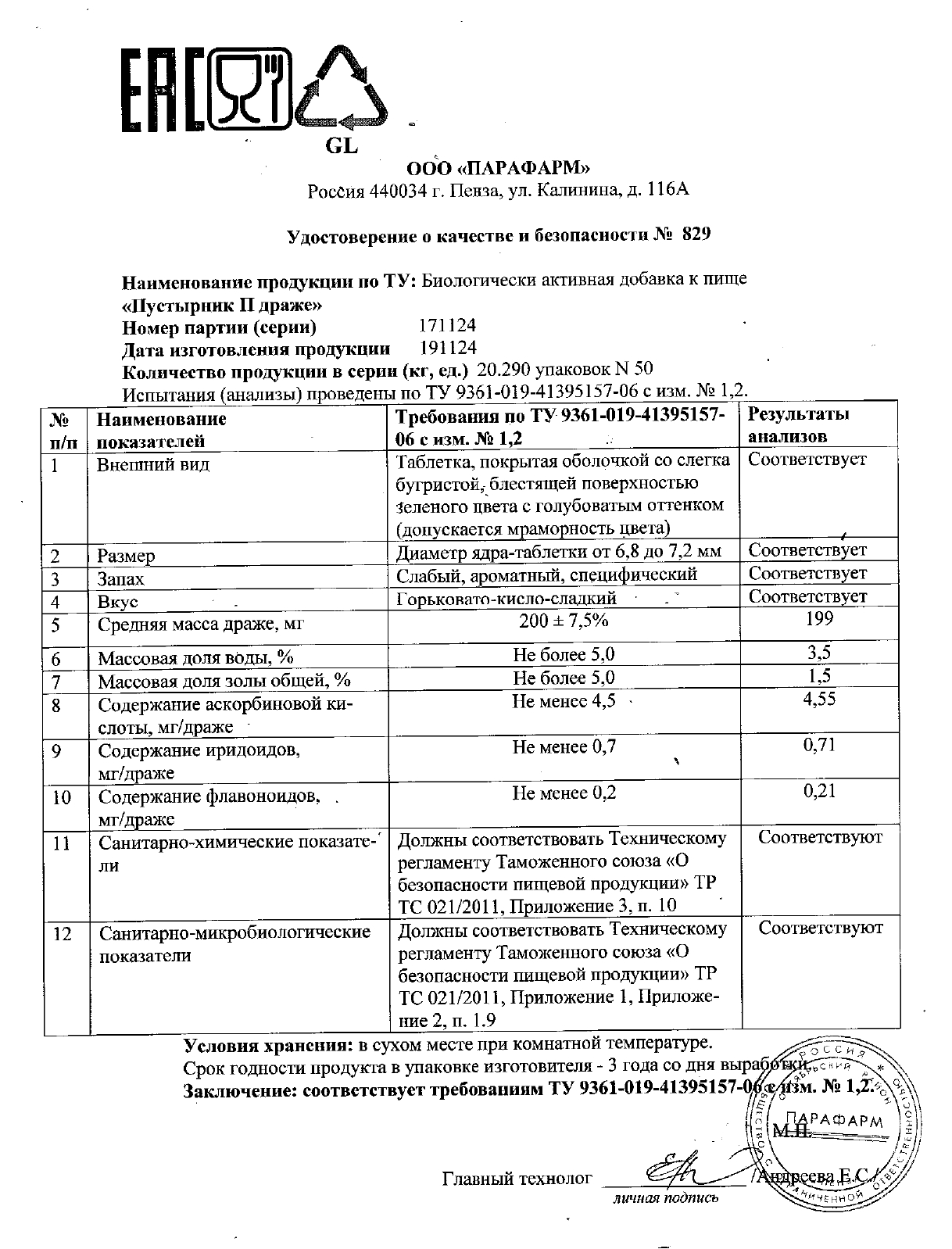Паспорт №112024